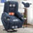 Recliners Power Lift with Massage &amp; Heat, USB/Type C, 2 Steel Cup Holders | Navy Blue | Chenille-1795916386
