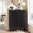 24 Pair Walnut Shoe Storage Cabinet with Louvered Doors-2014249899
