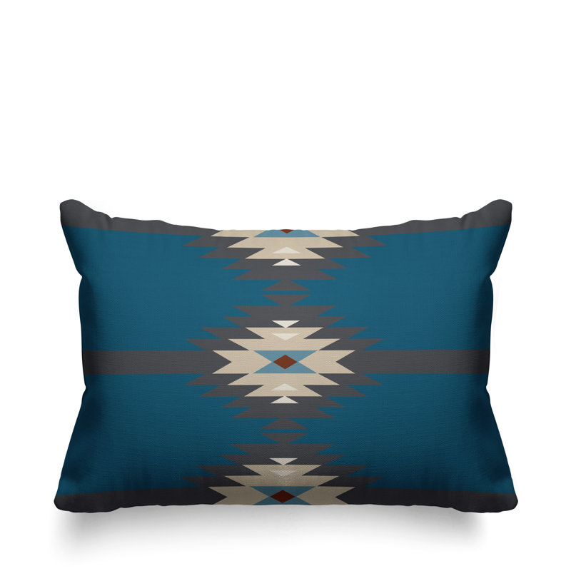 Coussin décoratif intérieur / extérieur Onida Southwestern, Turquoise