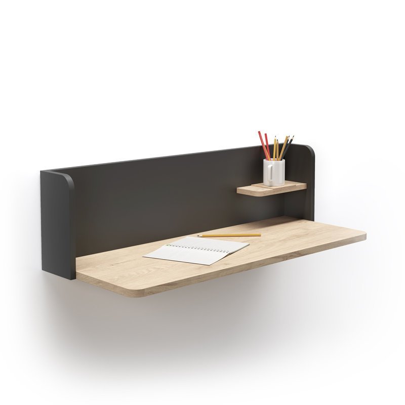 Capuano Floating Desk, Beige, Graphite