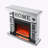 Acrylic Diamond Mirror Fireplace Cabinet, TV Fireplace Cabinet