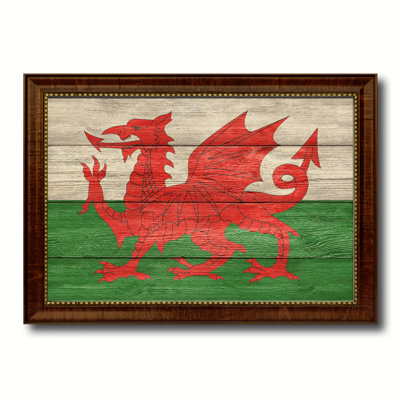 « wales country flag », impression sur toile encadrée