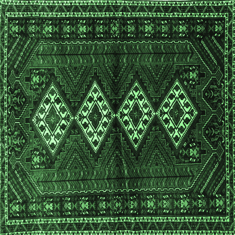 Washable Oriental Indoor Rug, Square 8'