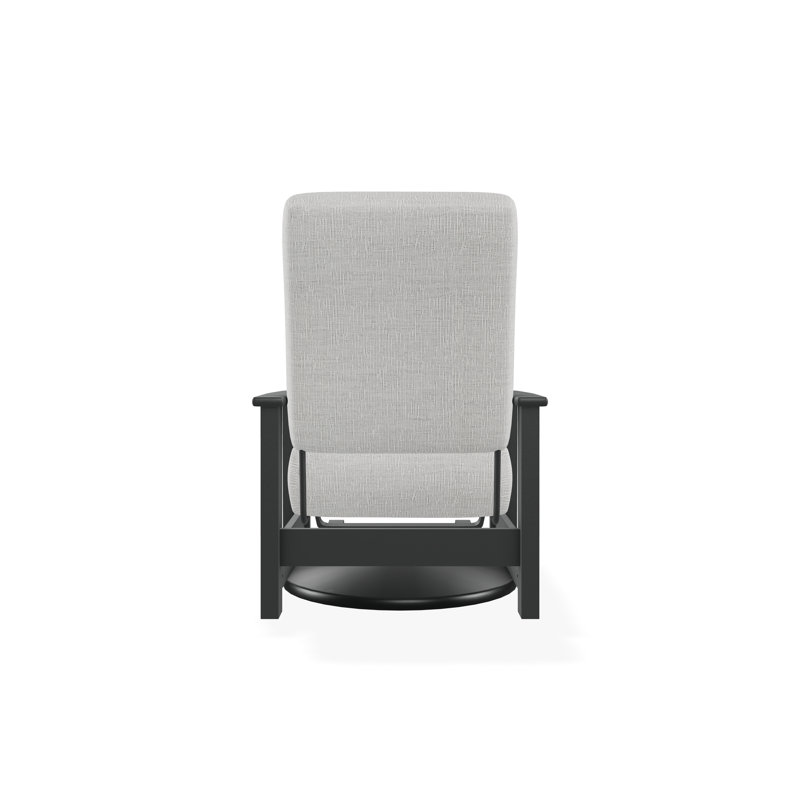 Leeward Polymer Outdoor Lounge Chair, Graphite, Grasscloth Cloud