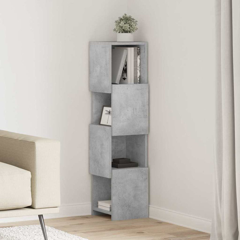 Corner Accent Chest, 102cm H x 25.5cm W x 25cm D, Concrete Grey
