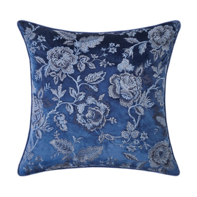 Floral Feather Throw Pillow