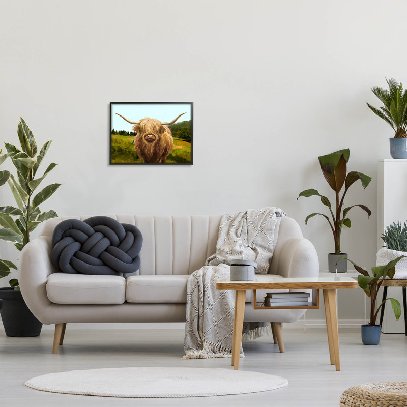 Art de giclée Highland, H 16 po x l 20 po x P 1,5 po, Giclée encadrée noir minuit