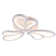 Indoor Dimmable LED Semi-Flush Mount Ceiling Light Fixture with Creative Flower Lampshape