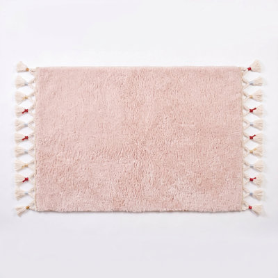 Aurelia Plush Tassel Antibacterial Bath Rug