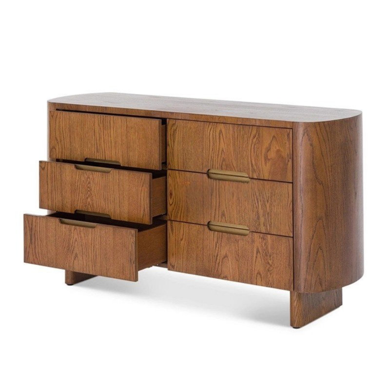 Buffet de cuisine rétro, Noyer, H 31,5 po x l 55,12 po x P 17,72 po