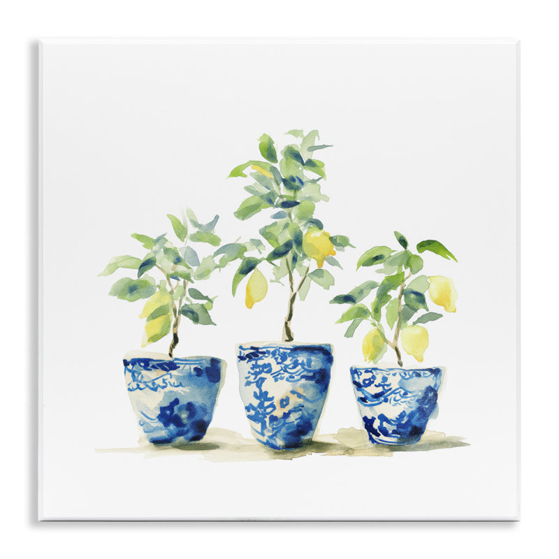 «Lemons In Blue Pots», plaque murale par Svetlana Aleynikova