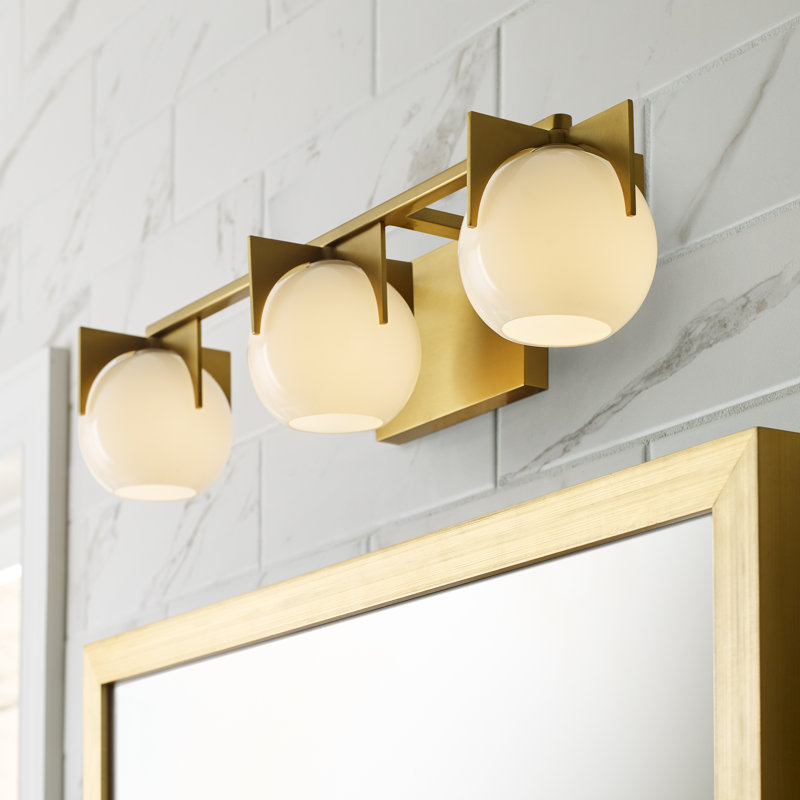 Abbott 3 - Light Dimmable Vanity Light, Burnished Brass