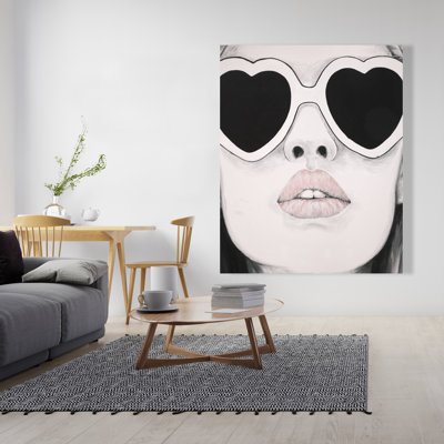 Mademoiselle en rose - Art figuratif sur toile pour la décoration intérieure