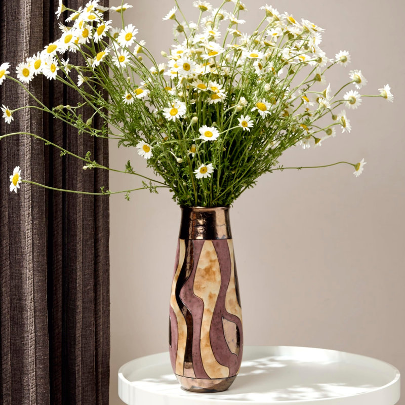 Handmade Ceramic 26 cm Tall Elegant Artisan Flower Vase