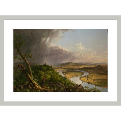 View from Mount Holyoke Northampton Massachusetts after a Thunderstorm - The Oxbow by Thomas Cole -Framed Giclee Print