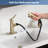 Single Handle Modern Bathroom Basin Faucet With Pop-up Sink Drain Stopper & Deck Plate-110189089