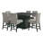 Pedestal Dining Set in Gray and Black-94365244-121469149