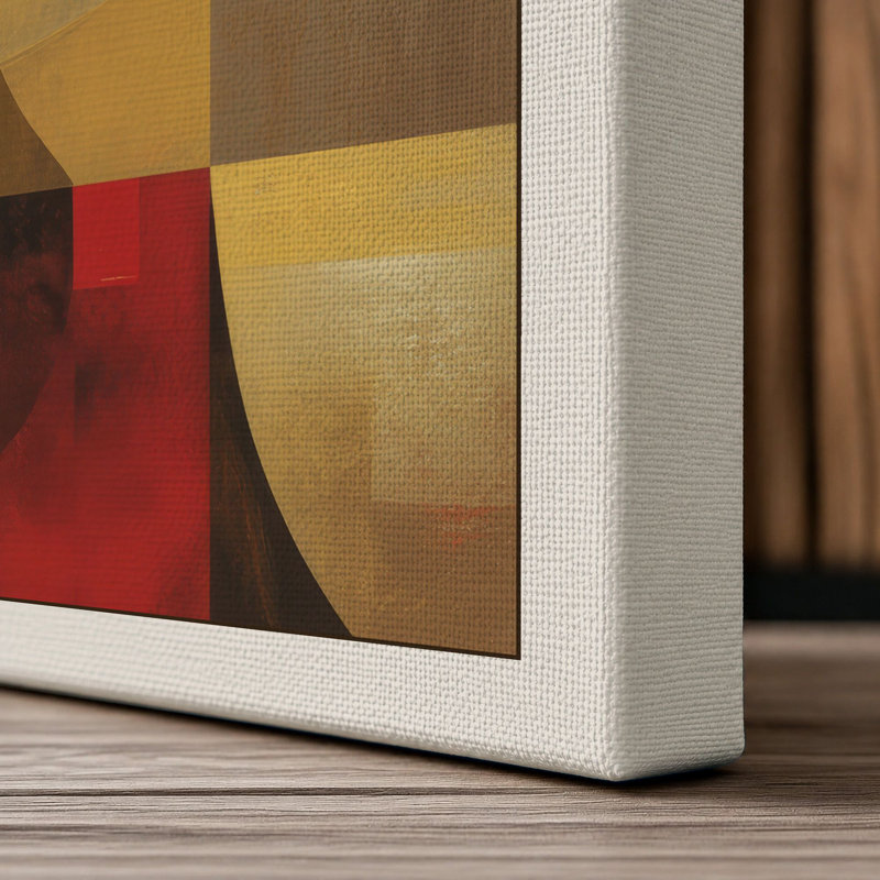 Earth Forms Mid-Century 1 Piece Wrapped Canvas Wall Art, 18x12 - 45.7 x 30.5 cm, Cream Border