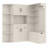 Multifunctional left-right combination hall cabinet (can be used separately) with storage and 4 hooks, storage cabinet/ hall tree 2 in 1 for living room, kitchen and hallway,antique Beige-1800541176