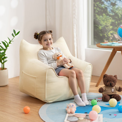 Kids Bean Bag Chair Stuffed Toddler Bean Bag Sofa With Pocket Filler Bean Bag Chair Chair For Gaming Reading Playing by Trule