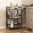 3 Tier Bookshelf, 3 Tier Industrial Bookcase, Metal Small Bookcase, Rustic Etagere Book Shelf Storage Organizer for Living Room, Bedroom, and Home Office(Rustic Brown)-129846671