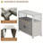 Wooden Patio Bar Table Set with Storage, Buffet Cabinet Sideboard for Outdoor and Indoor