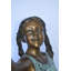 Bronze Sitting Girl Holding Shell Fountain