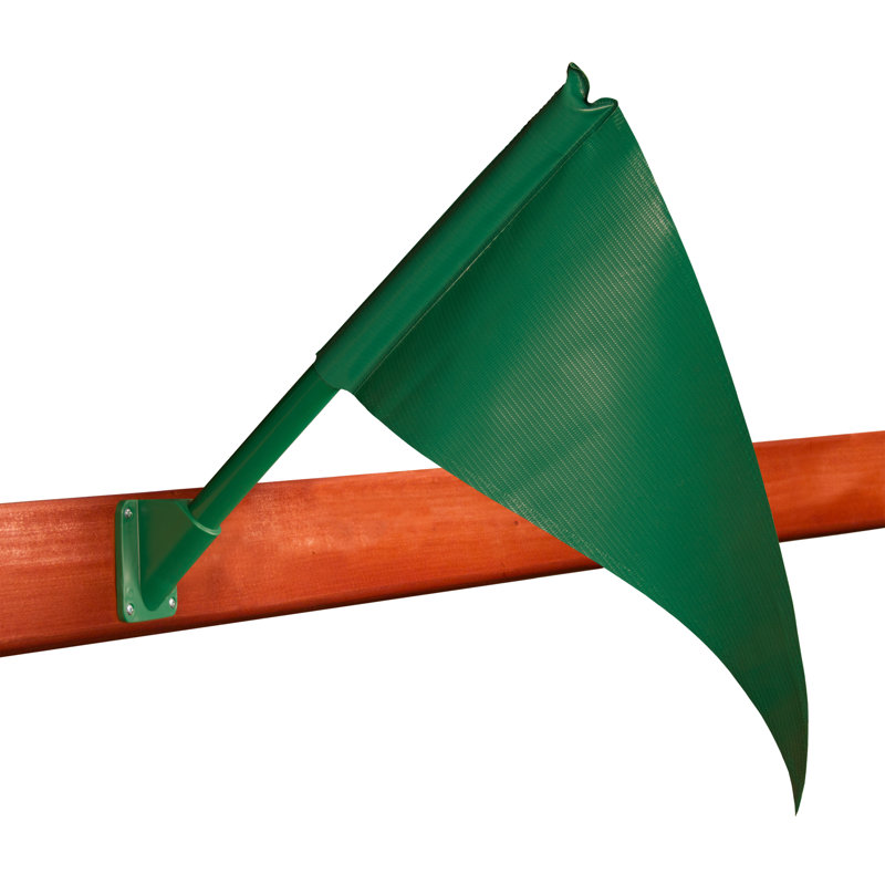 Plastic Flag and Flagpole Set, Green