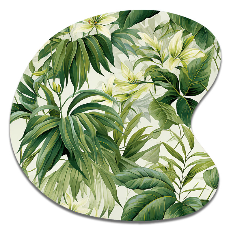 Corwen - Plantes tombantes, art mural en métal asymétrique, H 27 po x l 27 po