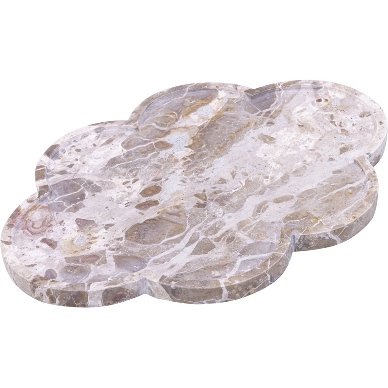 Plateau en marbre Rimini, Beige