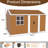 8X12 Ft Large Metal Storage Shed With Lockable Door, Ventilation And Smart Space - Saving For Backyard, Lawn Garden Equipment Brown Iron Structure Stabilized Frame 12X8 Outdoor Windows, Roof Spacious