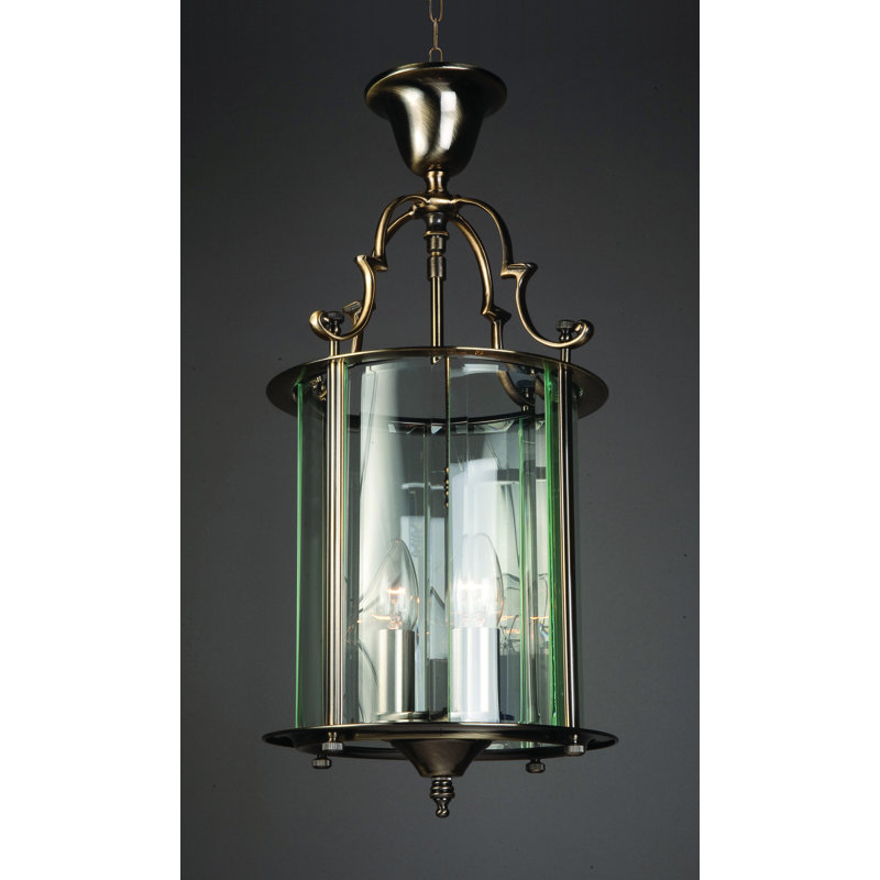 Independence 3 - Light Antique Brass Lantern Pendant