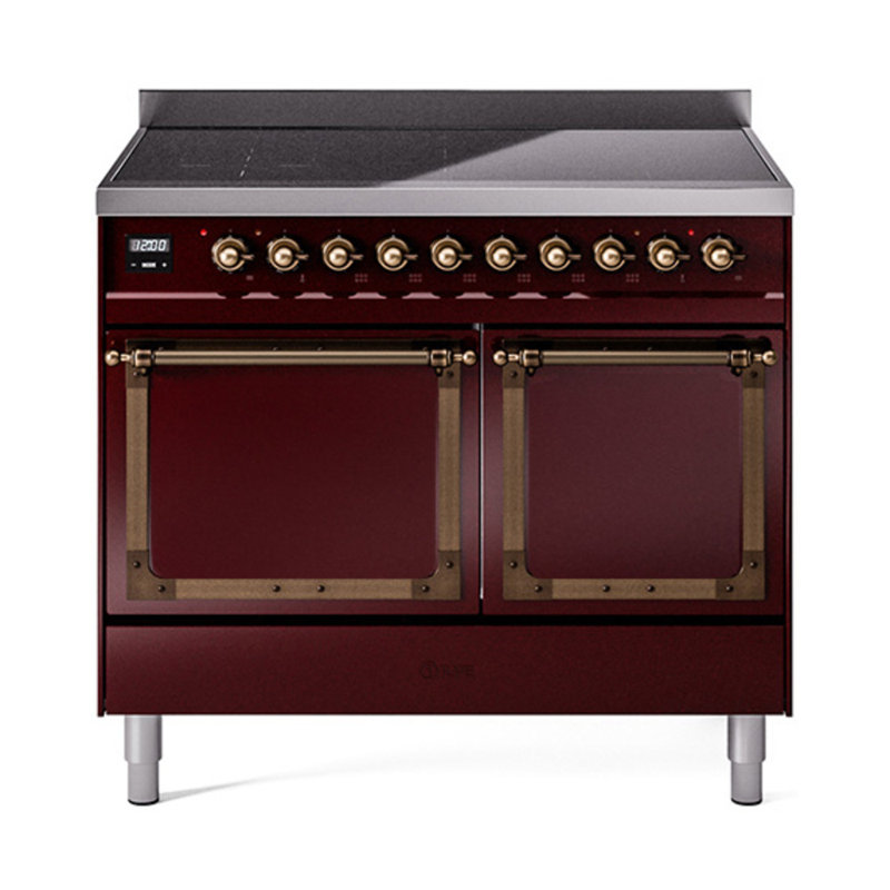 ILVE Nostalgie II Noblesse 40 in Induction Range, Burgundy/Burnished