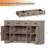 55" Sideboard Buffet Cabinet With 3 Drawers And 2 Glass Doors-908308367
