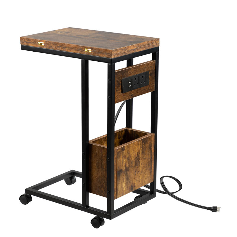 45cm W Metal Bedside Table