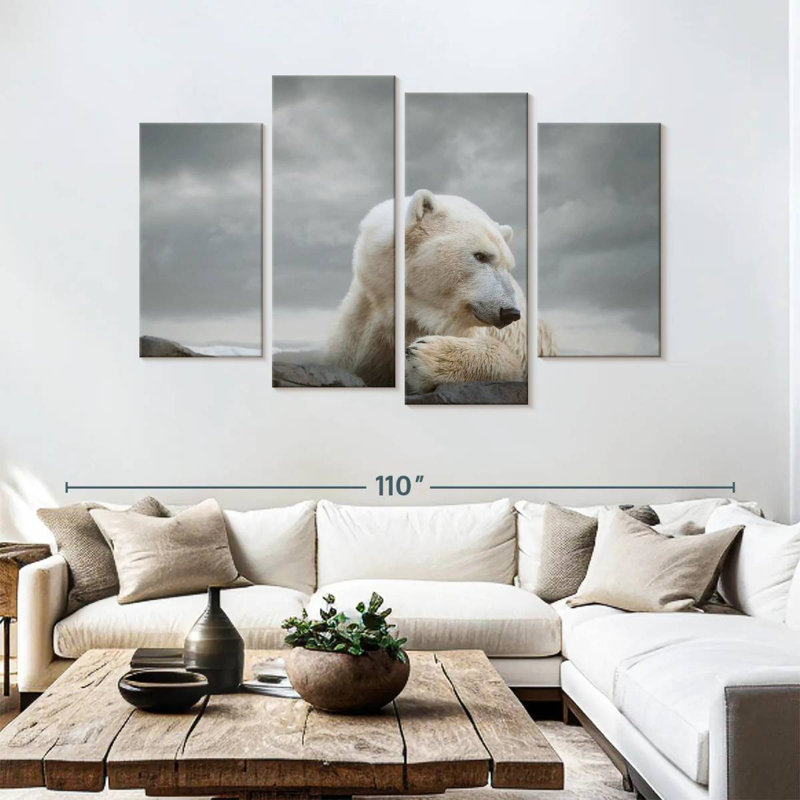 Brampt Storm Over Polar Bear, 54" H x 84" W
