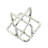 Decorative Object Metal Metal Interlocking Geometric Cube Design with Textured Hammered Surface for Contemporary Accent Display.-431399781-431399786