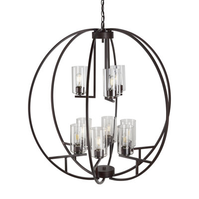 Demontrey 9 - Light Dimmable Lantern Globe Chandelier