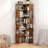 6-Tier Industrial Corner Bookcase