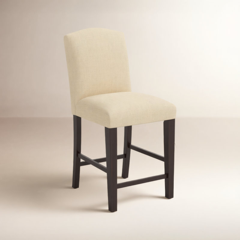 April Counter and Bar Stool, Espresso, Counter Stool (24" Seat Height), Classic Ink Performance Velvet