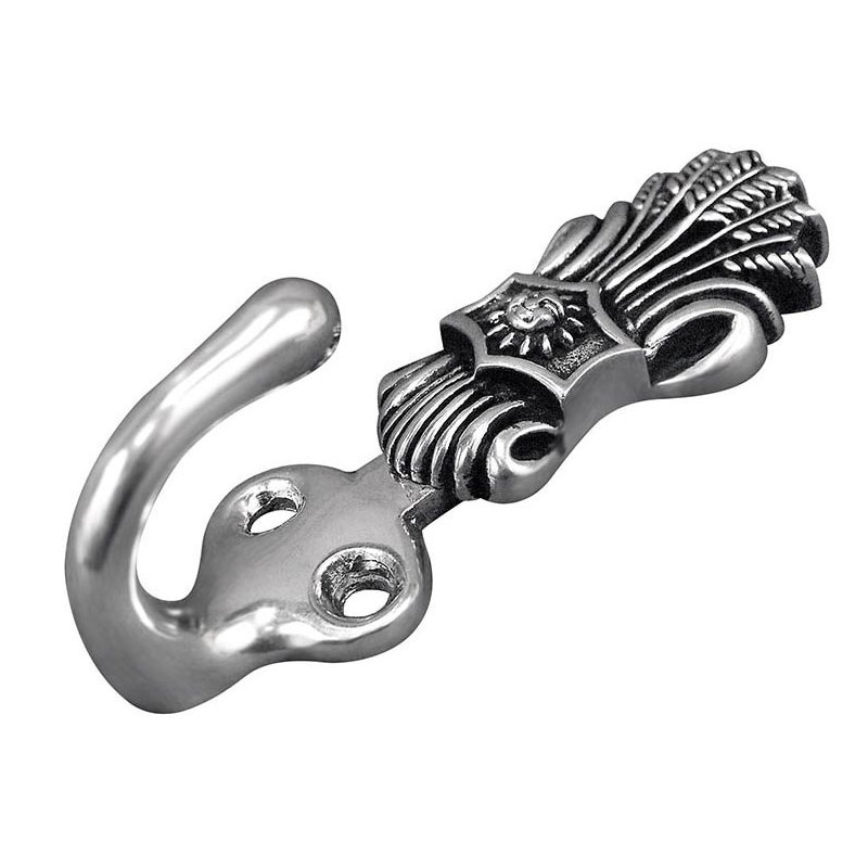 Sforza Wall Hook, Vintage Pewter