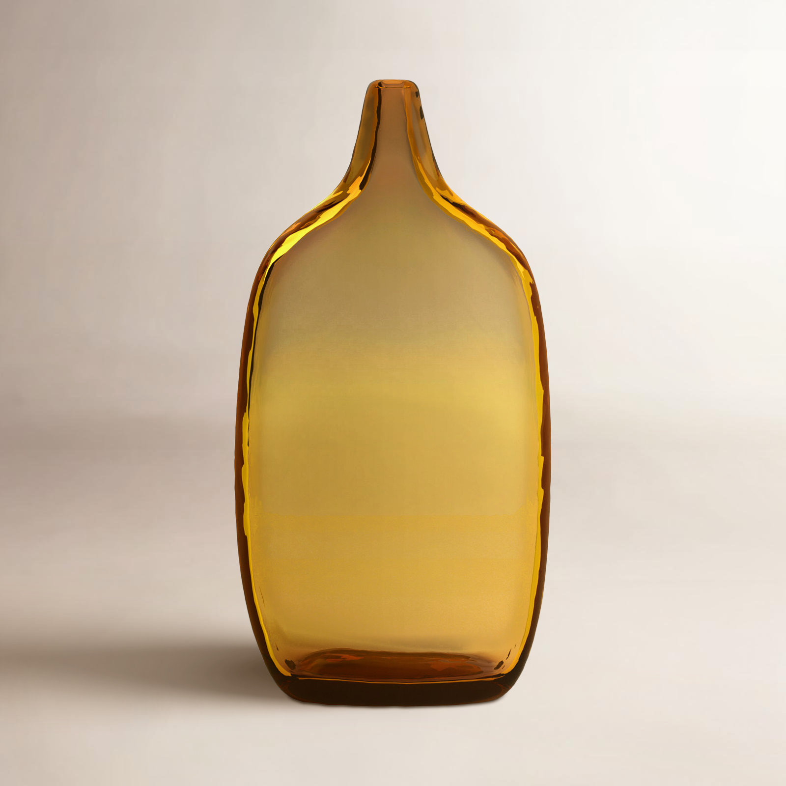 Enya Handmade Glass Table Vase, 11.8" H x 5.5" W x 3.7" D