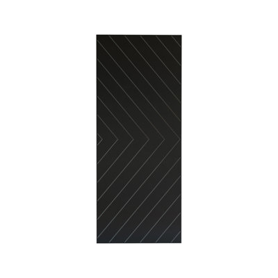 Panelled Wood Painted Barn Door without Installation Hardware Kit