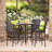 4 - Person Wood Patio Dining Set with Round Table