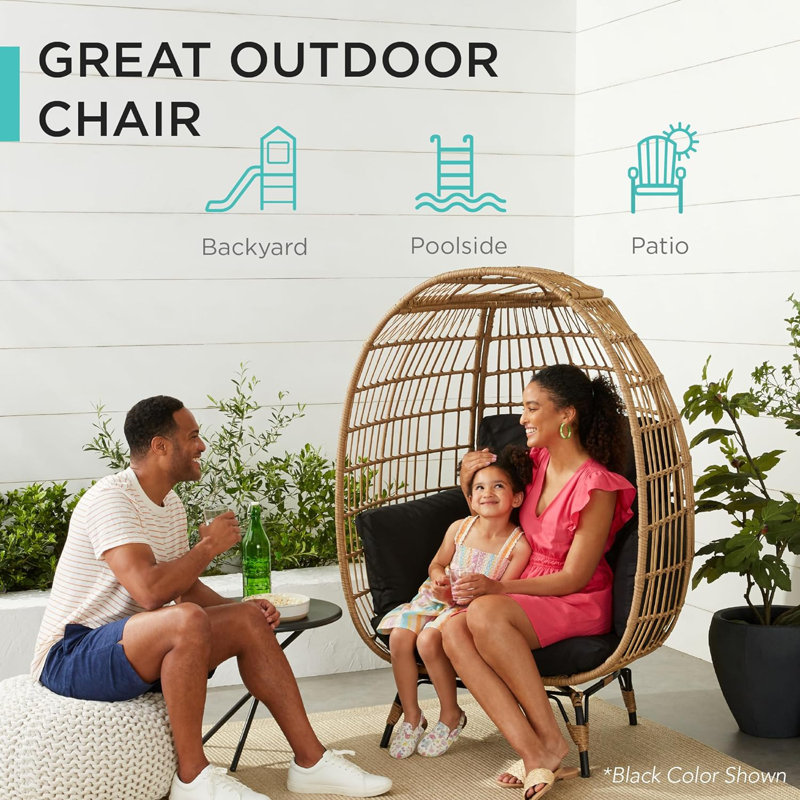 Chaise de patio en acier avec coussins