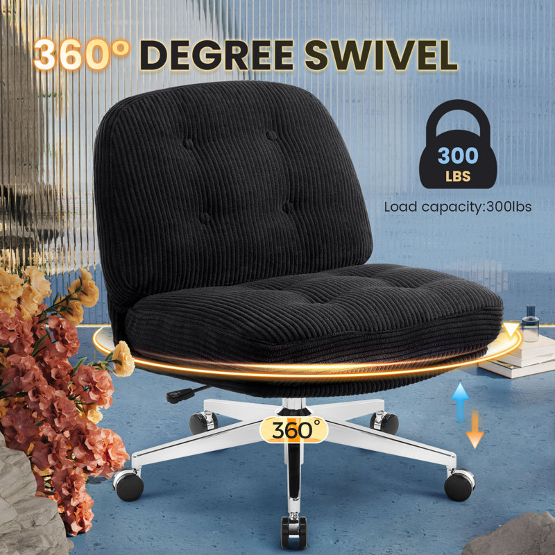 17 Stories Sofali Fabric Office Chair, Black