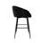 BLACK METAL SWIVEL COUNTER CHAIR IN BLACK VELVET-1730306384