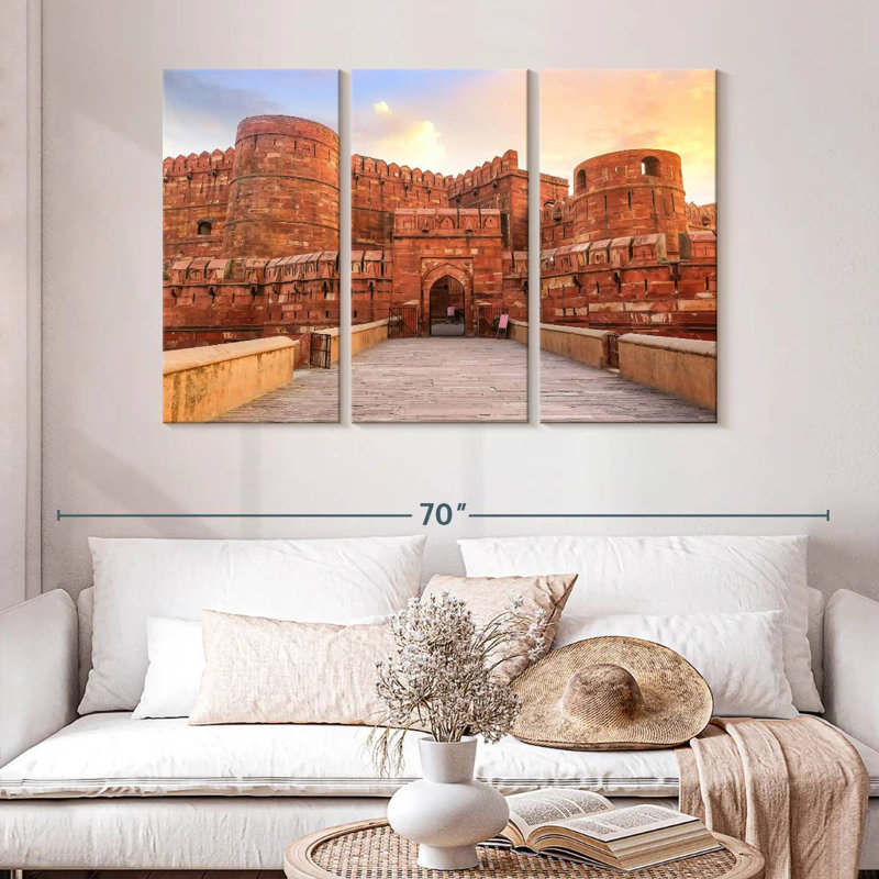 Rorry Ancient Agra Fort, 32" H x 50" W
