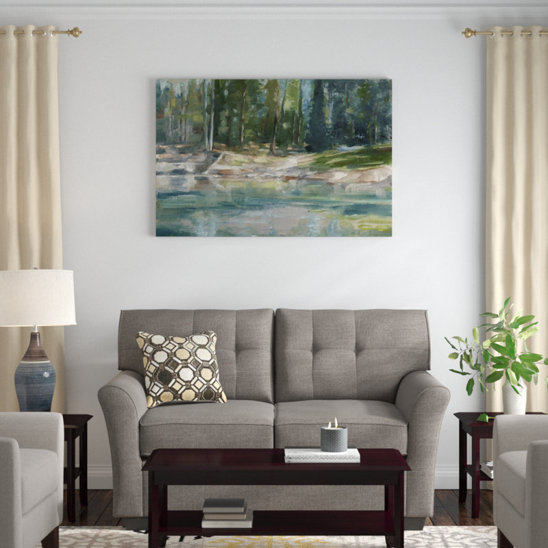 Northwestern Lake II by Ethan Harper - Painting on Canvas, 81cm H x 122cm W, Wrapped Canvas