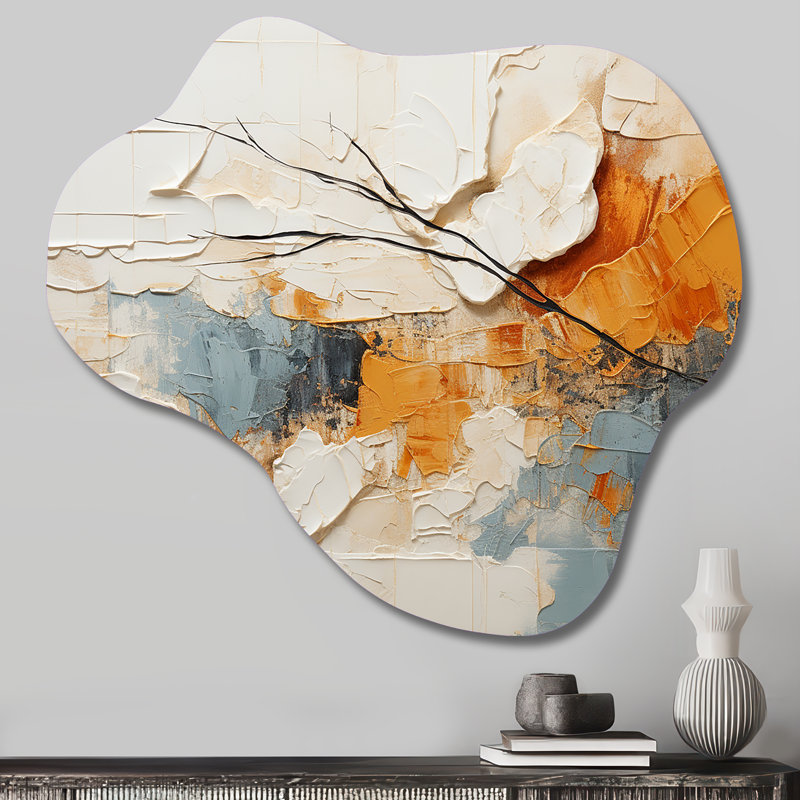 Minimalisme moderne scandinave sérénité Art - nuage moderne-scandinave en métal, reproduction de sculpture murale asymétrique
